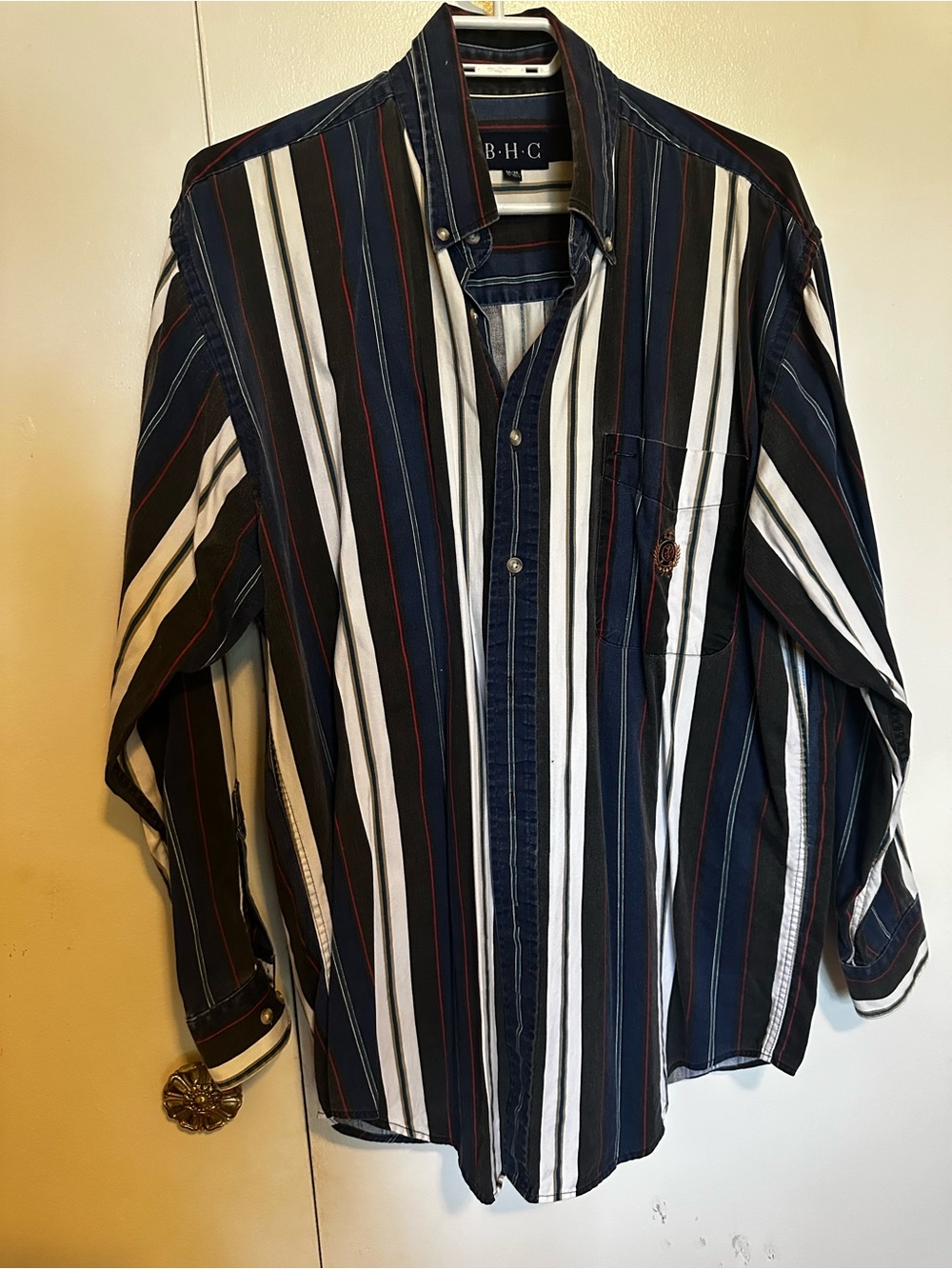 Great Layering Piece - Navy Stripe Button-Down Shirt
